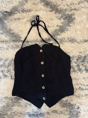 Guess Black Halter Top - S